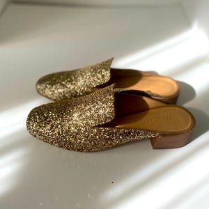 Never worn Gold Madewell mule!